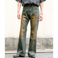 LUXSTYLE/ラグスタイル LUXSTYLE ヴィンテージライクデニムパンツ/ボトムス デニム パンツ フレアパンツ ジーパン Gパン 男女兼用 ユニセックス ヴィンテージ/508291532