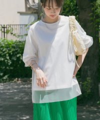 ITEMS URBAN RESEARCH/チュールレイヤードハンソデTシャツ/508291601