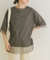 ITEMS URBAN RESEARCH/チュールレイヤードハンソデTシャツ/508291601