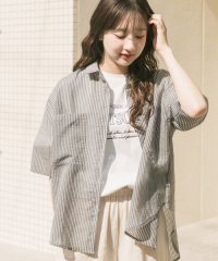 ITEMS URBAN RESEARCH/シアーストライプハンソデシャツ/508291604