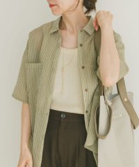 ITEMS URBAN RESEARCH/シアーストライプハンソデシャツ/508291604