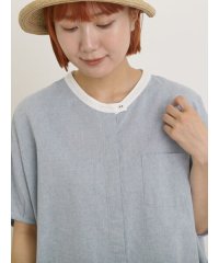 Samansa Mos2/【クールコットン】柄アソートクレリック袖タックブラウス/508291665