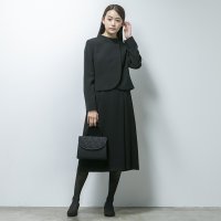 form forma/フォルムフォルマ form forma ≪前開き≫ロールカラージャケット＆セミフレアワンピース/喪服・礼服/ブラックフォーマル/508292004
