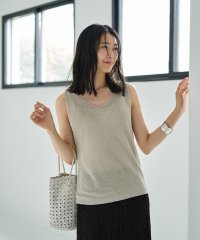 スタイルデリ STYLE DELI 薄くて柔らかなラメVネックニットベスト