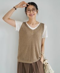 STYLE DELI/スタイルデリ STYLE DELI 薄くて柔らかなラメVネックニットベスト/508292022