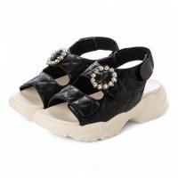 la farfa SHOES/ラ ファーファ シューズ la farfa SHOES 厚底 ビジューバックル スポサン/508292025