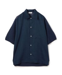 TOMORROWLAND MENS/リネンニットコンビ ハーフスリーブシャツ/508292112