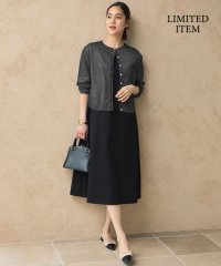 JIYU-KU(LARGE SIZE)/【WEB限定・洗える】シアーカーデ×ジャージードレス セット/508292251
