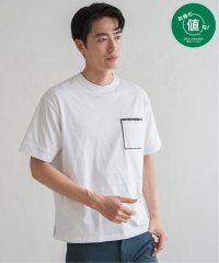 ikka/ストライプMIXポケットTシャツ/508111537