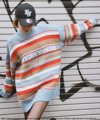 BACK TO THE FIELD (BTTF)/バック トゥー ザ フィールド （ビーティーティーエフ） BACK TO THE FIELD (BTTF) 【MLB】マルチボーダージャガードニットワンピース/508134516