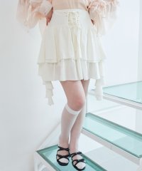 MAJESTIC LEGON/サイドラッフルティアードミニスカパン/508173283