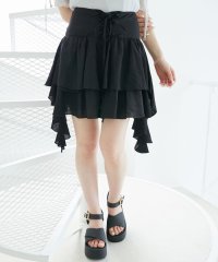 MAJESTIC LEGON/サイドラッフルティアードミニスカパン/508173283