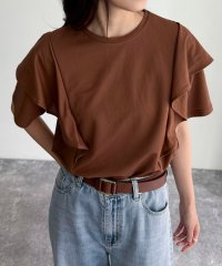 fredy emue/ラッフルショルダー半袖Tシャツ/508263221