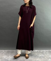NICOLE white/ランダムリブ素材ゆったりワンピース/508266377