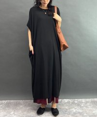 NICOLE white/ランダムリブ素材ゆったりワンピース/508266377