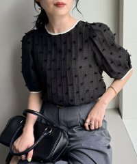 fredy emue/シアージャガードパイピング半袖ブラウス/508278798
