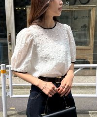 fredy emue/シアージャガードパイピング半袖ブラウス/508278798