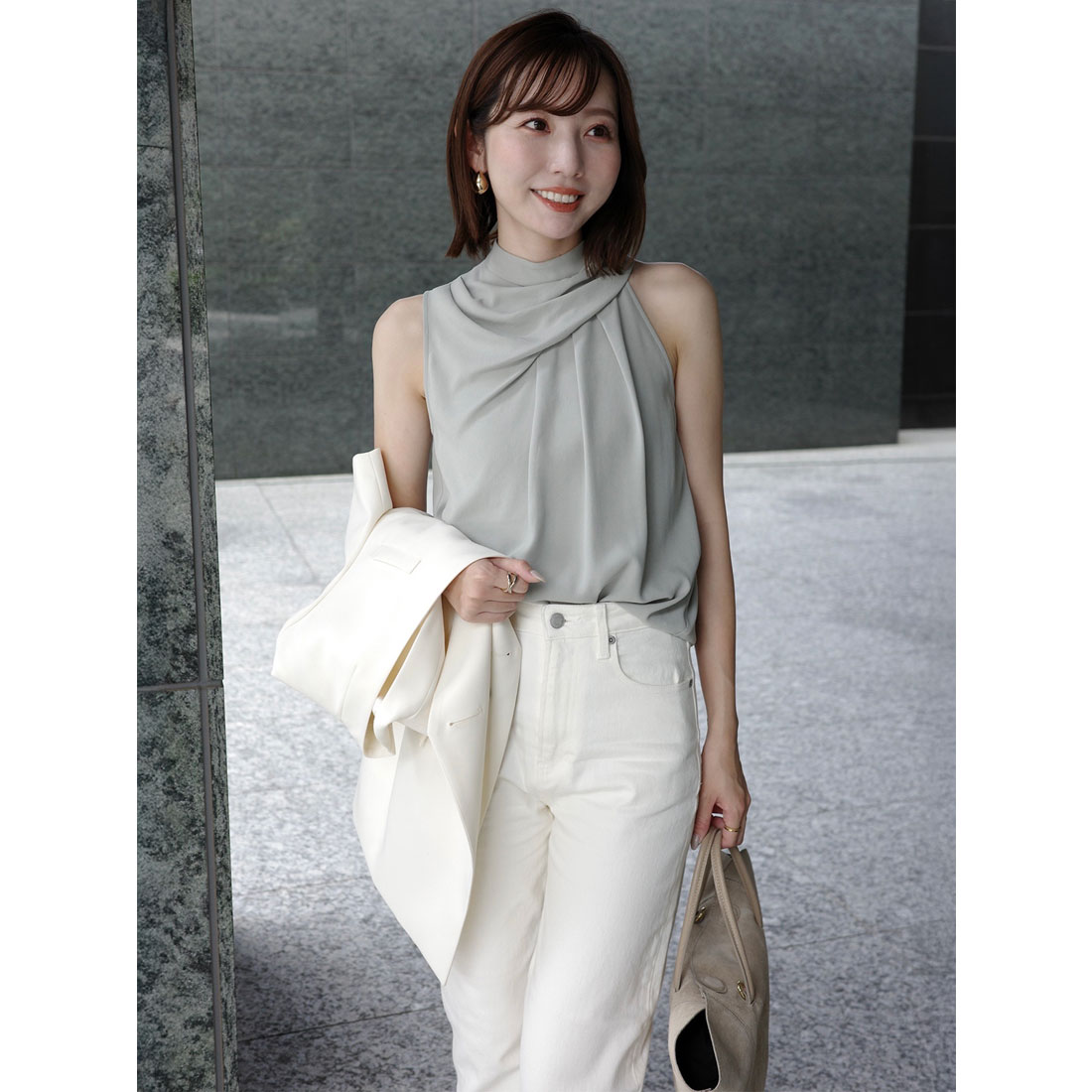 anuans ホルターニュアンスネックトップス ホルターニュアンスネックトップス