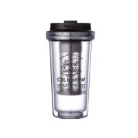 rivers/リバーズ Rivers タンブラー 持ち運び 蓋付き 水筒 ボトル アイスコーヒー 珈琲 コーヒー お茶 ストレーナー付き 二重構造 クリアボトル 400ml /508292037