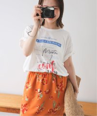 SLOBE IENA/USAコットンロゴプリントTEE/508292644