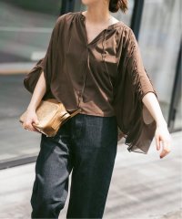 Spick & Span/TCシアーギャザーブラウス/508292740