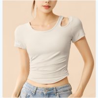 And Kawaii/アンドカワイイ And Kawaii Tシャツ 楽ちん 美シルエット カットアウトデザイン フィット/508292765