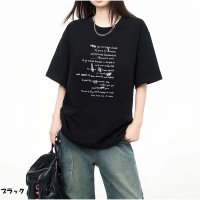 And Kawaii/アンドカワイイ And Kawaii オーバーサイズ半袖Tシャツ 英字プリント 韓国風/508292767