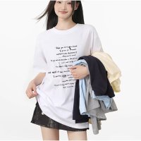 And Kawaii/アンドカワイイ And Kawaii オーバーサイズ半袖Tシャツ 英字プリント 韓国風/508292767