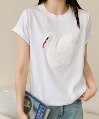 LOWO/ロワ LOWO スパンコールアニマル刺繍Tシャツ カットソー/508292774