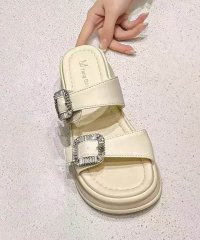 LOWO/ロワ LOWO 厚底 ビジュー オープントゥ サンダル パンプス/508292776