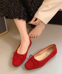 LOWO/ロワ LOWO バレエシューズ リボン フラット スクエアトゥ パンプス/508292780