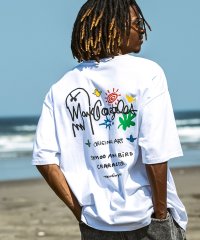 Mark Gonzales/マークゴンザレス Mark Gonzales バックプリント バックロゴ 半袖Tシャツ ロゴTシャツ/3type/4colors/508292800