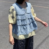 CRB/シーアールビー CRB デニムフリルベスト/508293253