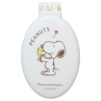 cinemacollection/シネマコレクション cinemacollection スヌーピー ヘアブラシ ミラー付きドライブラシ ハグ ピーナッツ ティーズファクトリー 折りたたみブラシ /508293379