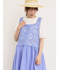 Samansa Mos2/【汗染み防止】袖口レースパフスリーブTシャツ/508293535