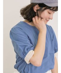 Samansa Mos2/【汗染み防止】袖口レースパフスリーブTシャツ/508293535