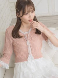 Emsexcite/エムズエキサイト ems excite レース付きフリルカーデ/508293579