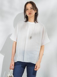 LAUTREAMONT/ロートレアモン LAUTREAMONT 【WEB限定】URBAN LINENギャザーブラウス≪洗濯機で洗える≫/508293807