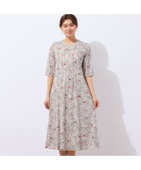 LOBJIE/【洗える】ラインフラワーワンピース/508293956