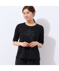 LOBJIE/【洗える・日本製】花文字刺繍Tシャツ/508293957
