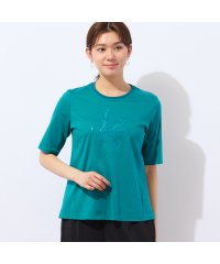 LOBJIE/【洗える・日本製】花文字刺繍Tシャツ/508293957