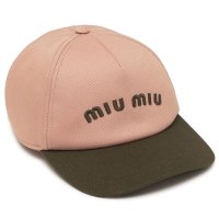 MIUMIU/ミュウミュウ Miu Miu キャップ ドリル ベースボール ピンク カーキグリーン レディース MIU MIU 5HC179 ACQ1 F03RG/508293967