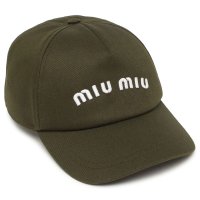 MIUMIU/ミュウミュウ Miu Miu キャップ ドリル ベースボールキャップ カーキグリーン レディース MIU MIU 5HC179 ADXI F0E9A/508293968