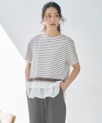 J.PRESS LADIES/【洗える】パネルボーダー Tシャツ/508294122