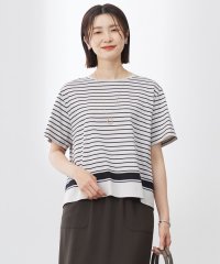 J.PRESS LADIES/【洗える】パネルボーダー Tシャツ/508294122