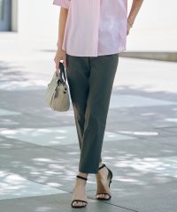 J.PRESS LADIES/【洗える】セルロースリネンストレッチ テーパード パンツ/508294130