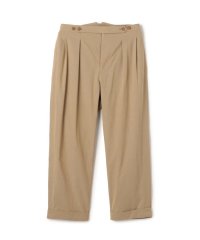 TOMORROWLAND MENS/コットン グラスツイル 2プリーツ ベルトレスパンツ/508294193