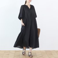Aletta vita/アレッタ ヴィータ Aletta vita 綿ボイルギャザーネックロングワンピース/508294315
