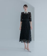 Leja/レジャ Leja 花柄レースビジューカラーAラインドレスワンピース美脚効果結婚式 パーティードレス 成人式 二次会 同窓会 お呼ばれ オケージョン 20代 30/508294507