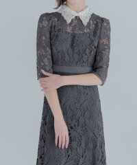 Leja/レジャ Leja 花柄レースビジューカラーAラインドレスワンピース美脚効果結婚式 パーティードレス 成人式 二次会 同窓会 お呼ばれ オケージョン 20代 30/508294507